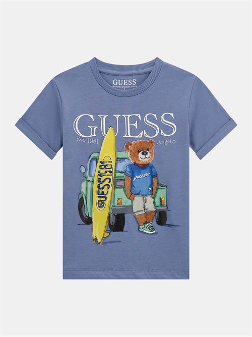 t-shirt bambino azzurra GUESS | N5GI04K8HM4/G7GD